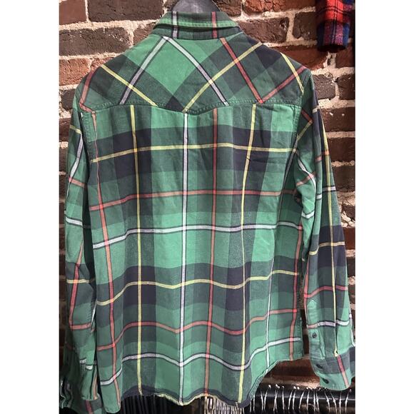 OP Ocean Pacific Vintage Plaid Flannel Shirt XL 90s K Cobain Surf Grunge Cotton - Picture 4 of 6